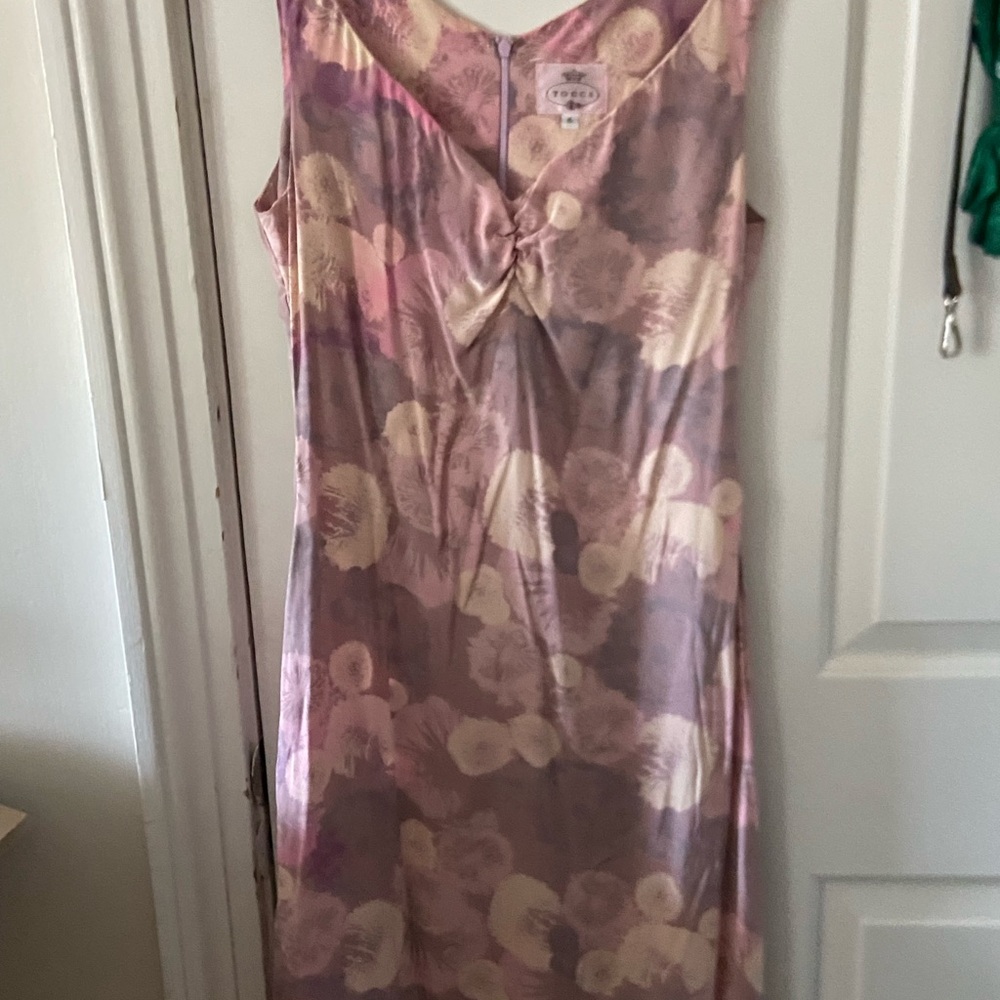 Tocca Floral Pink Silk Dress